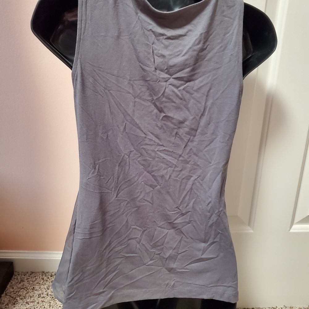 New York & Company Sleeveless Ruched Chiffon Top - Picture 11 of 13